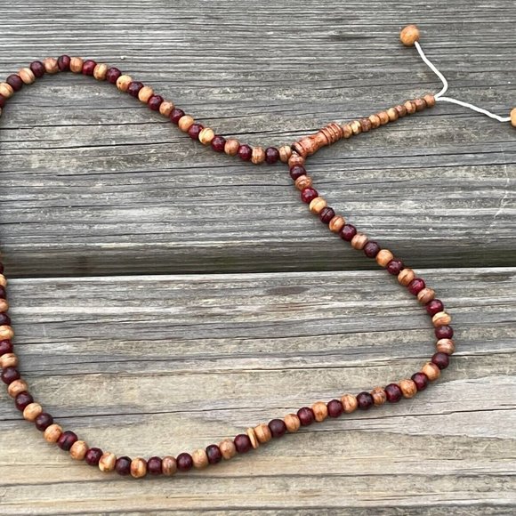 Tasbeeh Real Wood Handmade Pray Beads Religious Islam Prayer Tasbeh Brown/Red - Picture 4 of 7